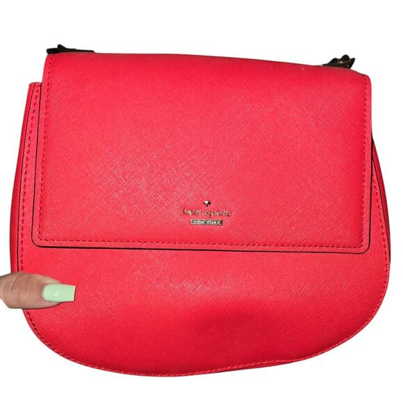Kate Spade Red Cameron Byrdie Saddle Bag - Picture 3 of 8